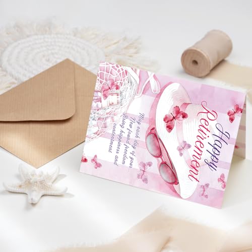 Retirement Card for Women, Funny Farewell Card for Coworker - color: BK-001
