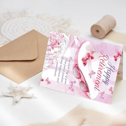 Retirement Card for Women, Funny Farewell Card for Coworker - color: BK-001