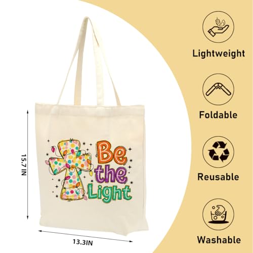 Christian Gifts for Women, Canvas Tote Bag, Faith Gifts for Women Girl Sister Inspirational Religious Gift Birthday - color: Vibrant Religious 759