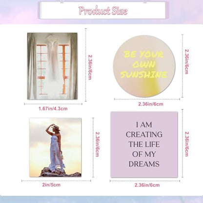 100Pcs Vision Board Supplies Stickers Pink Positive Quote Stickers - color: 100pcs Pink Vision Board 239