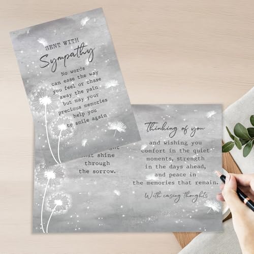 Sympathy Card Loss of Someone, Thoughtful Bereavement Cards, Thoughtful Condolence Cards to Sincerely Comfort Family Friends. - color: #6