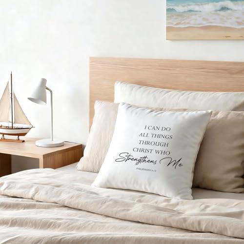 Bible Verse Throw Pillow Cover, Inspirational Room Decor - color: Inspirational Quote-02