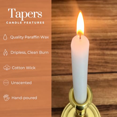 Simply Soson White Household Candles 7 Inch, 45 Pack, Dripless - color: White