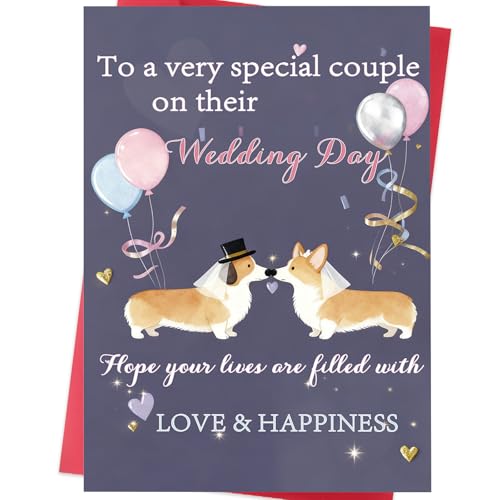 Wedding Card for Bride and Groom, Congratulations Card, Wedding Gifts for Newlyweds - color: SK-094