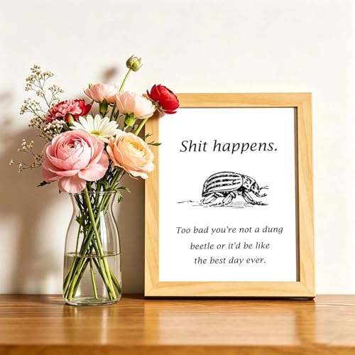 Funny Get Well Card for Friend, Sarcastic Sympathy Card, Dung Beetle Joke Card, Encouragement Card for Tough Times - color: WZ-08