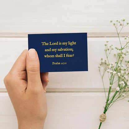 Bible Verse Cards, 60 Scripture Cards with Bible Verses - color: Navy Blue