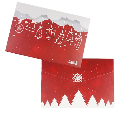 VIVIAN & VINCENT Gift Wrapped Fall Winter Soft Lightweight Holiday Sheer Infinity Christmas Scarf for Women Girls - color: Plaid Snowflake Red