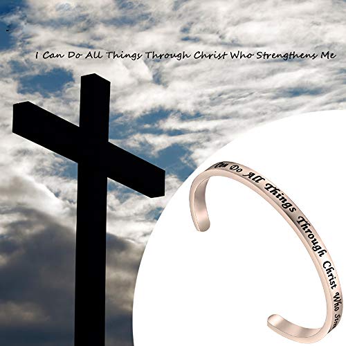 FEELMEM I Can Do All Things Through Christ Who Strengthens Me Philippians 4:13 Religious Jewelry Christian Gifts