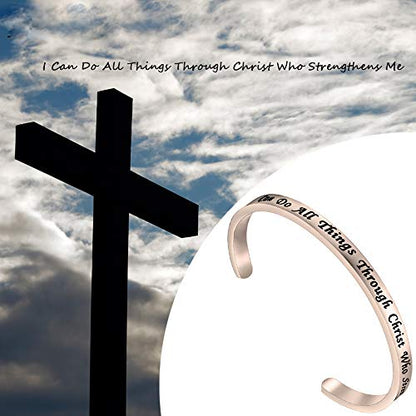 FEELMEM I Can Do All Things Through Christ Who Strengthens Me Philippians 4:13 Religious Jewelry Christian Gifts