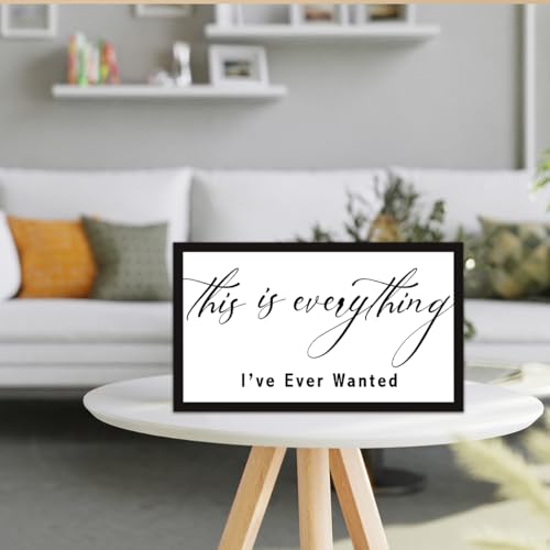 Inspirational Wood Box Sign,This is Everything I Ever Wanted Sign,Motivational Quote Wooden Block Sign Desk Decor for Home Office Bedroom Wall Shelf Tabletop Decor - style: This is Everything I Ever Wanted