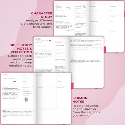 Clever Fox Bible Study Journal, Guide, Supplies for Women 7x10 Fuchsia - color: Fuchsia, size: Smaller than A4 (7" x 10")