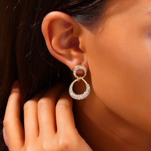 18K Gold Plated Hoop Earrings for Women, NICKEL-FREE & HYPOALLERGENIC, Timeless Jewelry Gift - color: gold
