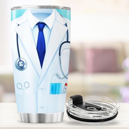 Doctor Appreciation Gift Tumbler 20oz, Inspirational Thank You Travel Mug for Medical School Graduation, Retirement, Birthday, Stainless Steel Vacuum Insulated Cup - color: Doctor Appreciation