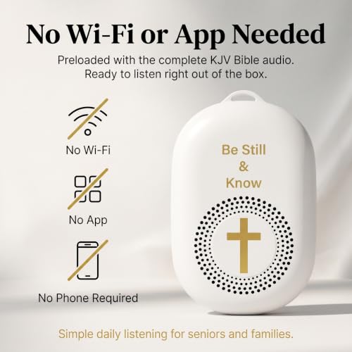 Upgraded KJV Audio Bible Player, 1189 Separate Tracks,Mood Bible, Portable Talking Electronic Bible with MicroSD, King James Version New & Old Testament, Gifts for Seniors, Brown - color: Brown