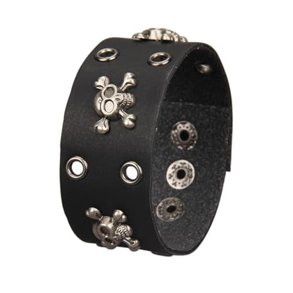 Jeilwiy Punk Rock Gothic Black Rivet Leather Spiked Necklace Collar Neckband Leather Choker Necklace for Women Mom Gifts Adjustable - color: HGB150-Black