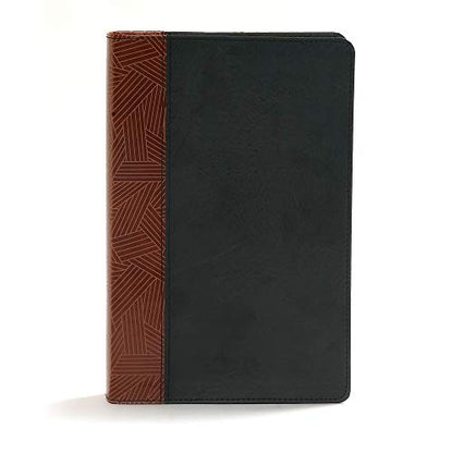 CSB Rainbow Study Bible, Black/Tan LeatherTouch, Indexed - color: Black/Tan Indexed