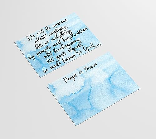 Red Door Inspirations Prayer Request and Praise Cards 3x4 inch - Pack of 50 - Made in the USA! (Blue Prayer Request Praise Cards)