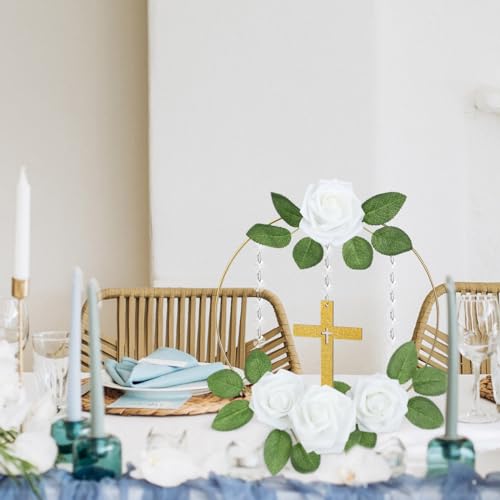 Sintuff 72 Pcs Baptism Table Centerpieces Decorations, Gold - color: Gold