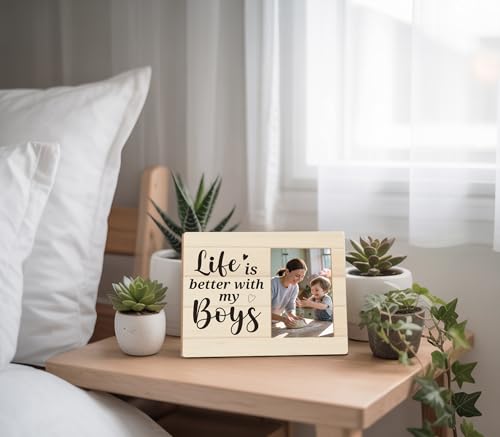 Boy Mom Gift Picture Frame - color: boy