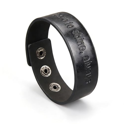 GelConnie Leather Cuff Bracelet Punk Braided Bracelets Rock Leather Wristbands Faux Mens Leather Bracelet Gothic Viking Bangle Adjustable Wrap Bracelet for Women,Men - color: Black Engraved Leather Bracelet