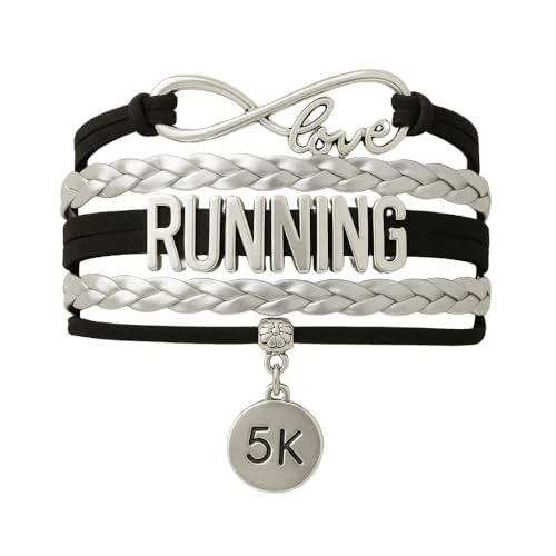 Infinity Collection Running Gifts- Runner Bracelet, Jewelry, Adjustable Charm Bracelet- Perfect Cross Country, Track, Marathon Gifts … - color: 5k