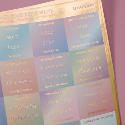 UPAFEXXI-Laminated Bible Tabs with Book Summaries(Rainbow) - color: Summaries Rainbow