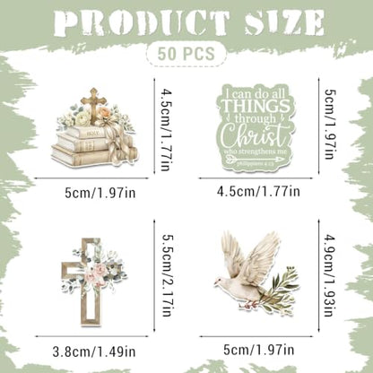 Prayer Board Supplies Stickers - 50 Pcs Aesthetic Bookish Decals - color: Soft Color