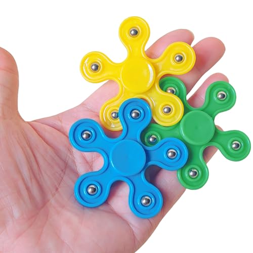 50 Pcs Mini Fidget Spinners Bulk Toys Party Favors for Kids, Goodie Bags Stuffers,Birthday Return Gifts, Treasure Box, Back to School Classroom Reward Prizes-2.4"