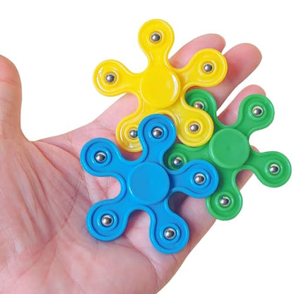 50 Pcs Mini Fidget Spinners Bulk Toys Party Favors for Kids, Goodie Bags Stuffers,Birthday Return Gifts, Treasure Box, Back to School Classroom Reward Prizes-2.4"