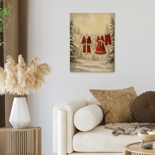 XINCEYWJ Vintage Christmas Laundry Room Wall Art Decor 11x14 Inches - color: Christmas-1, size: 11x14in
