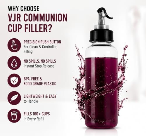 Church Communion Bundle, 40-Cup Gold Stainless Steel Communion Tray with Lid and 33 Oz Push-Button Juice Dispenser, Reusable Serving Set for Church Communion Services