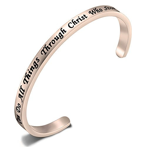 FEELMEM I Can Do All Things Through Christ Who Strengthens Me Philippians 4:13 Religious Jewelry Christian Gifts