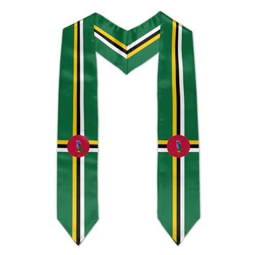 Graduation Flag Stole Sash Scarf Day Gifts - color: Dominica Flag