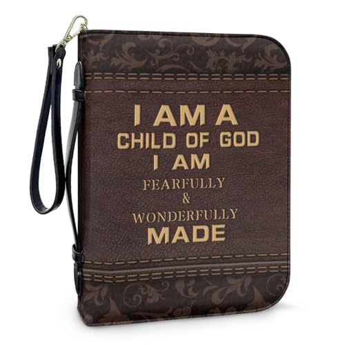 Bible Case for Women Men Large Size Bible Cover Case Book Sleeve Scripture Study Bible Carrier Bag,Size L-2XL - color: Vintage Brown, size: Large