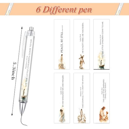 Inspirational Christian Gifts for Women, Bible Verse Ballpoint Pens 6 Pack - color: white01