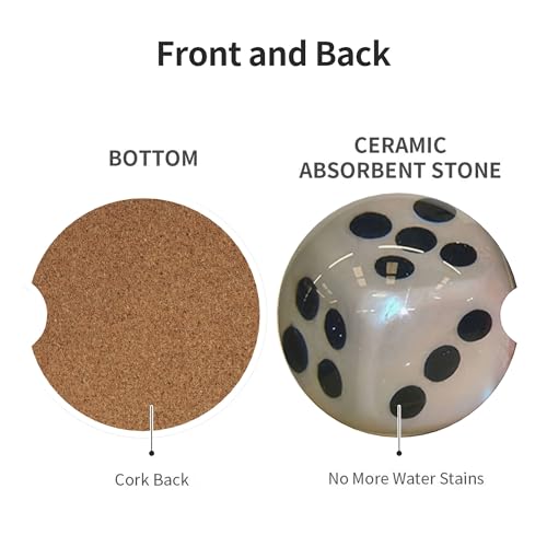 Car Coasters for Cup Holder 2 Pack - Dice - color: Dice