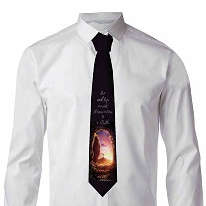 Men's Ties Novelty Tie Necktie for Men Teen Boys Multicolor Tie Party Holiday Thanksgiving Christmas - color: Easter Cross