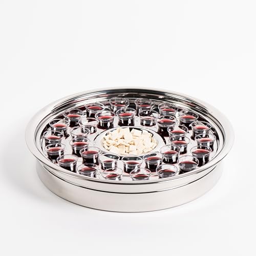 Broadman RemembranceWare Communion One Pass Tray & Disk, Silver