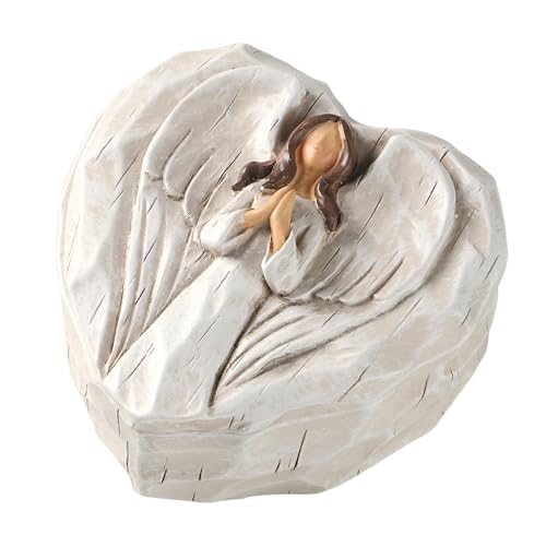 Hodao Angel Jewelry Box, Rosary Keepsake Box, Angel Gift for Women - color: White Elegance Angel-bless You