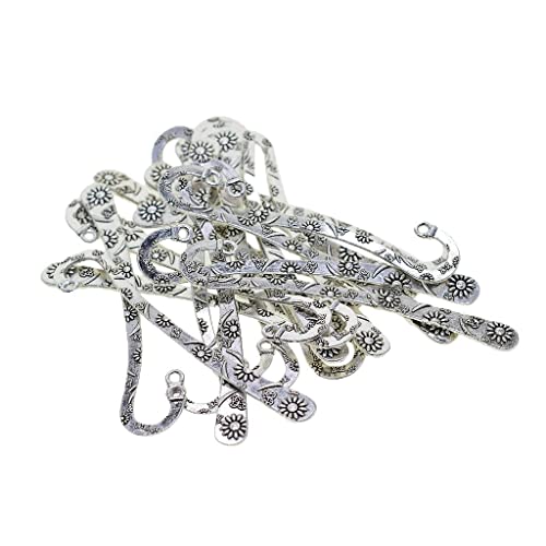 Esquirla 40x Tibetan Classic Bookmark Hooks Beading Book - color: 40pcs Tibetan Silver