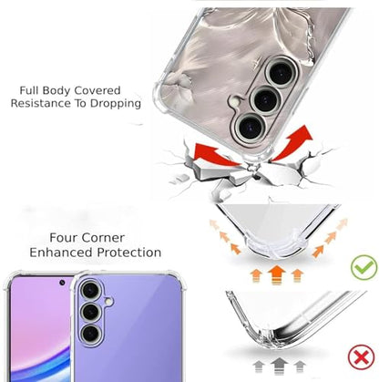 Elegant Silver Butterfly Case for Samsung Galaxy A17 5G/4G,Butterfly Collage Pattern,Trendy Cool Soft TPU Bumper Cover for Samsung Galaxy A17 5G/4G - color: Butterfly