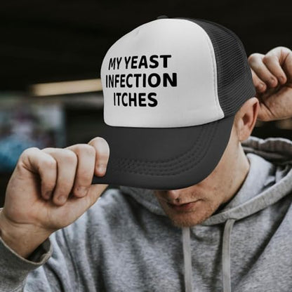 Black Trucker Hat with Funny Saying, Funny Hat for Men & Women - color: Allblack-2
