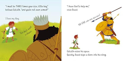 David and Goliath: A Delightful First Introduction to the Bible Story with Charming Illustrations, Simple Text, and QR Code for Audio Reading (Little Board Books)