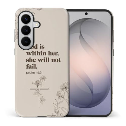 Compatible with Samsung Galaxy S26 Plus Full Body Matte Case Hard Shell Shockproof Screen Lens Protection for Girl Boy Cute Pattern Christian Bible Verse Religious Scripture Jesus - color: Christian Bible Verse Religious Scripture Jesus, size: Samsung Gal