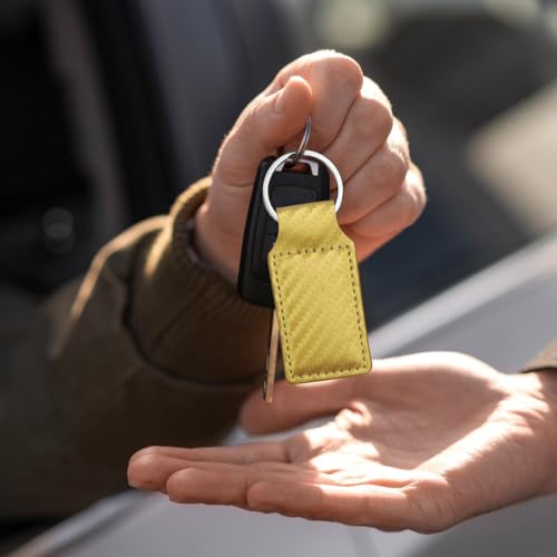 LaserGram Rectangle Keychain, Christian Cross, Personalized Engraving Included - color: Carbon Fiber Gold