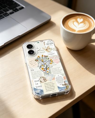 Christian Aesthetic Phone Case Compatible with iPhone 17, Bible Verses TPU Phone Cover for iPhone 17 - color: Bible Verses