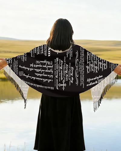 Bozidol Prayer Shawls and Wraps for Women - color: Black
