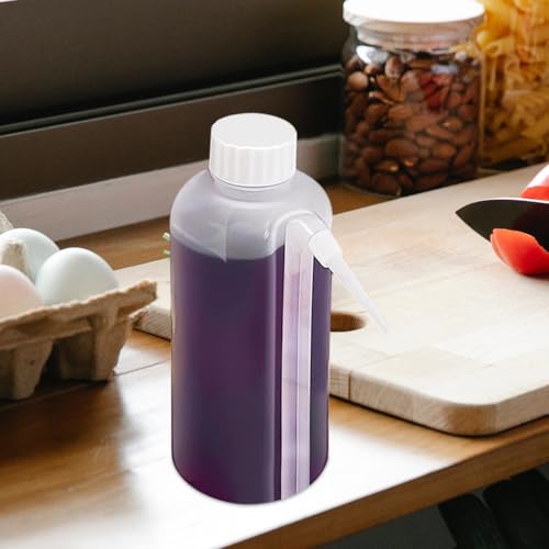 PRETYZOOM Communion Cup Filling Bottle Set 5 pack Squeeze Condiment Bottles with Side Straw Reusable Plastic Sauce Dispenser for Ketchup Mustard Salad Dressing Church Bbq Party Kitchen Prep