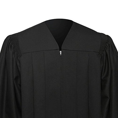 Unisex Adults Fluted Deluxe Choir Robe for Churchgoer Black Height 6'0''-6'2''