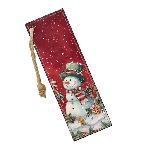 Bookmarks for Adults Personalized Bookmark Christmas Snowman Scarf Bookmark for Book Lovers Bookmarks for Reading Lovers - color: Christmas Snowman Scarf